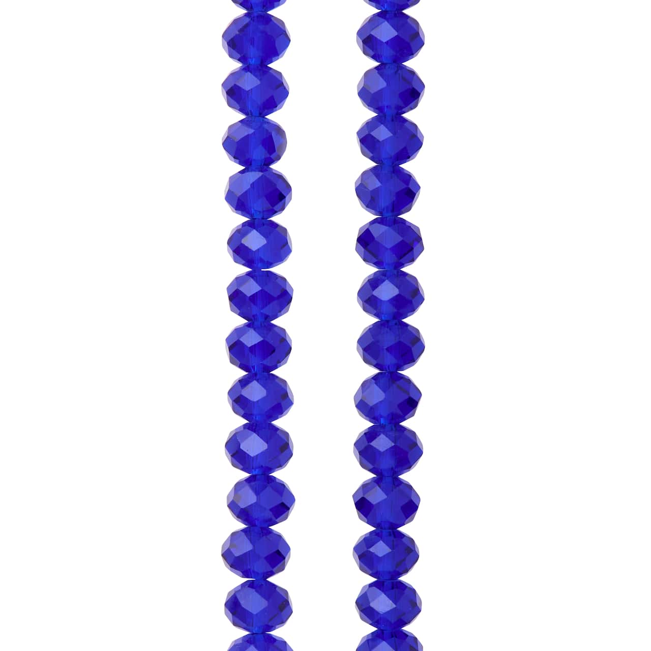 12 Pack: Sapphire Glass Rondelle Beads, 8mm by Bead Landing™